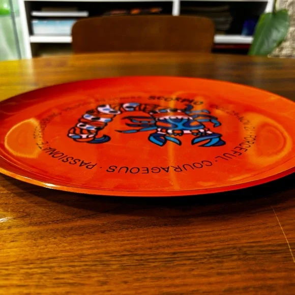 Vintage 70s orange Scorpio astrology tray - Picture 7 of 7
